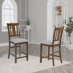 Dining Room Furniture Counter Height Chairs Set for 4, Kitchen Chair with Padded Seat, Walnut