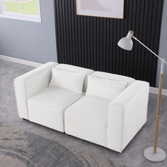 modular sofa BEIGE chenille fabric, simple and grand, the seat and back is very soft. this is also a KNOCK DOWN sofa