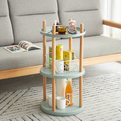 360° Rotating Storage Shelf, 3-Tier Bookshelf with Large-Capacity, Multifunctional Rack for Living Room