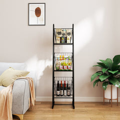 3-Tier Metal Wire Storage Basket, Kitchen Organizer