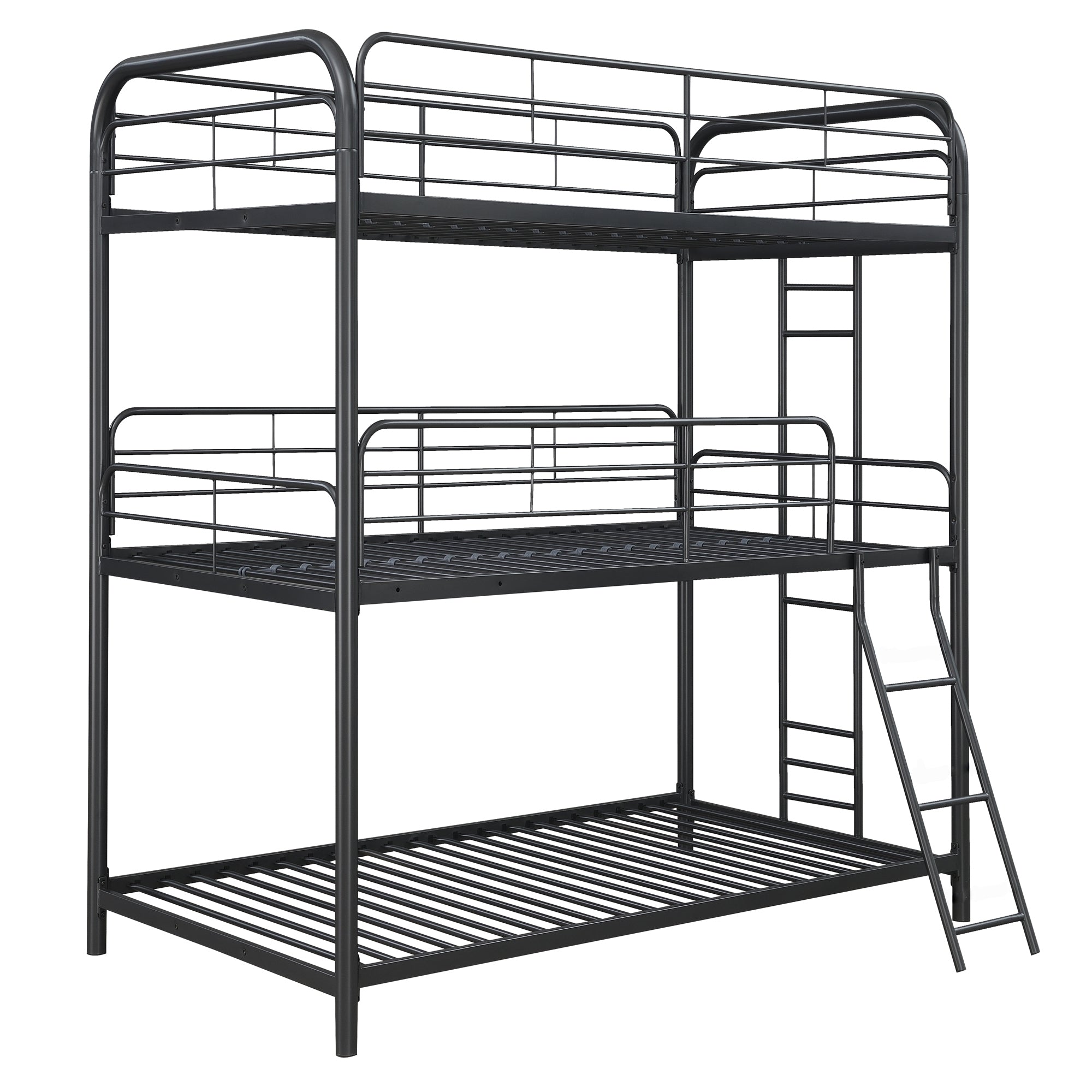 Furniture   Triple Bunk Bed, Twin/Twin/Twin, black Furniture   Triple Bunk Bed, Twin/Twin/Twin, black