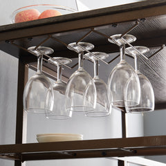 3-Piece Bar Table Set, Retro Brown Bar Chairs & Dining Table