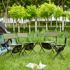 4-Piece Folding Camping Chairs with Storage Bag, Portable for Outdoor & Indoor