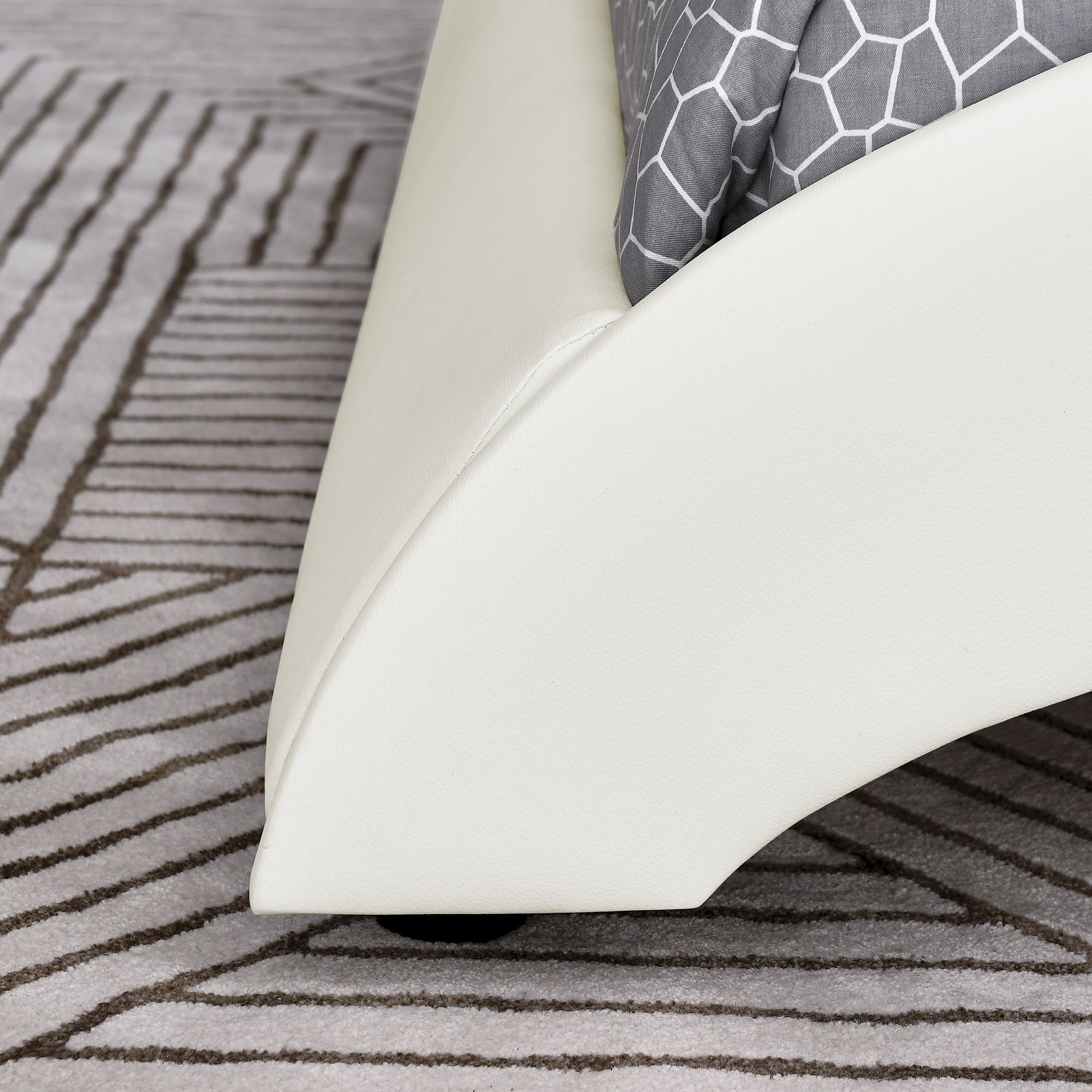 Queen Bed Frame Modern Faux Leather Upholstered Platform Bed Frame with and Headboard Wave Like Curve Low Profile Bed Frame,Wood Slats Support,Easy Assembly,White Queen Bed Frame Modern Faux Leather Upholstered Platform Bed Frame with and Headboard Wave Like Curve Low Profile Bed Frame,Wood Slats Support,Easy Assembly,White