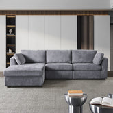 modular GREY sofa fabric, simple and grand, the seat and back is very soft. this is also a KNOCK DOWN sofa