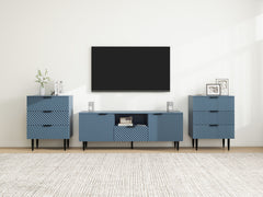 TV Stand with Solid Ion Feet, TV Console Table for Living Room, Bedroom