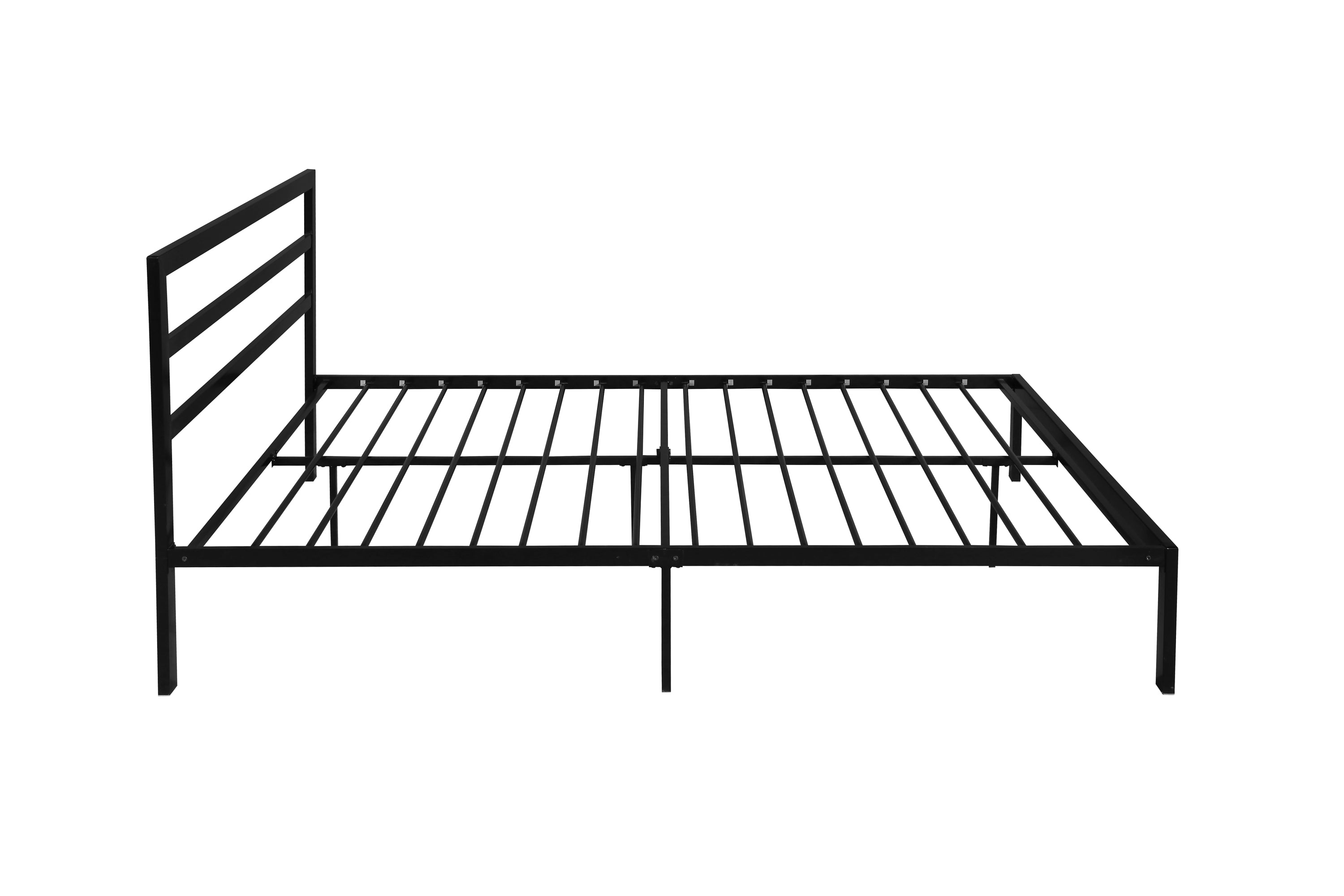 Queen Size Metal Bed Frame with Headboard Black Queen Size Metal Bed Frame with Headboard Black