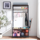 Garage Sports Organizer with Ball Rack & Toy Storage