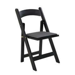 Upholstered folding chair, space saving,,easy to carry, 4PCS,Black cushion/Black shelf,Dining room