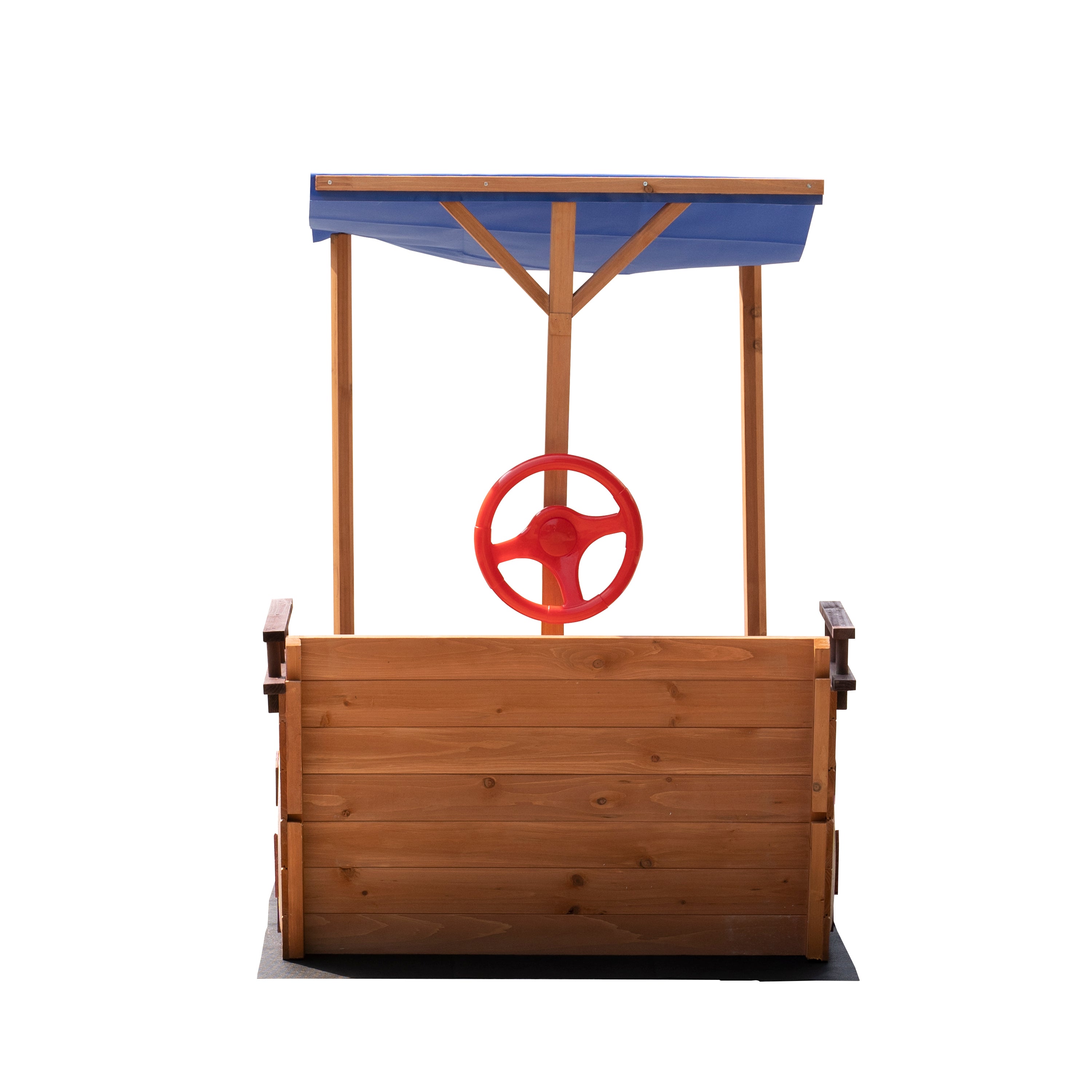 Wooden Pirate Ship Sandbox with Cover & Storage Bench for Kids Wooden Pirate Ship Sandbox with Cover & Storage Bench for Kids