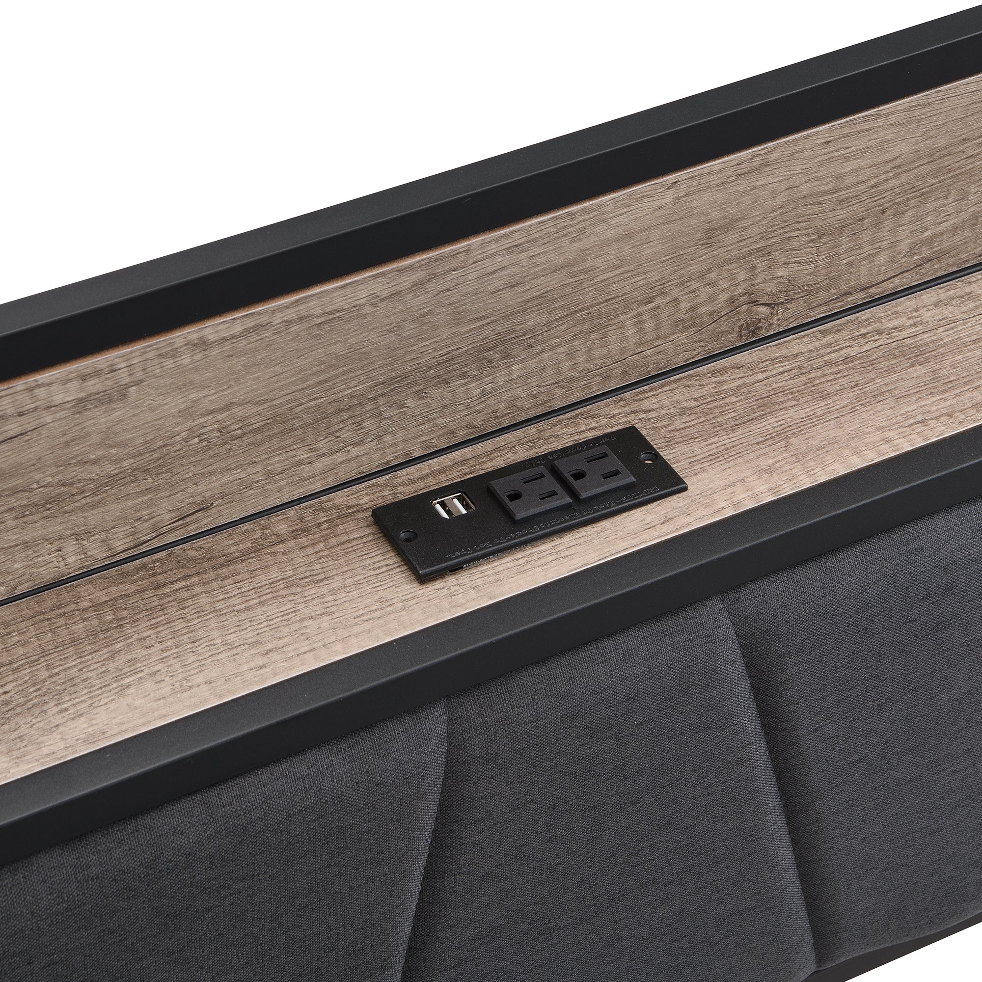 Queen Size  Metal Platform Bed Frame with upholstery storage function Headboard   and USB LINER  and Footboard with drawers , No Box Spring Needed, Large Under Bed Storage, Easy Assemble Queen Size  Metal Platform Bed Frame with upholstery storage function Headboard   and USB LINER  and Footboard with drawers , No Box Spring Needed, Large Under Bed Storage, Easy Assemble