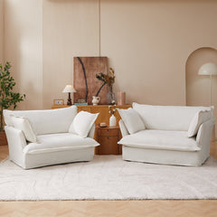 Modern Loveseat, Comfy Cloud Couch Sofa, Modern Luxury Two-Seater with Pillows for Living Room, Bedroom, Apartment