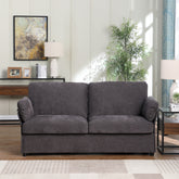 Dark Gray Loveseat Chenille Sofa for Living Room