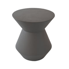 Decorative Garden Stool, 17.75" H Modern Heavy Duty Patio Sturdy Faux Terrazzo Accent Table Side Table Plant Table for Indoor Outdoor, Faux White