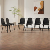 Modern Black Dining Chair Set of 6 - Ideal for Dining Room Elegance and Comfort