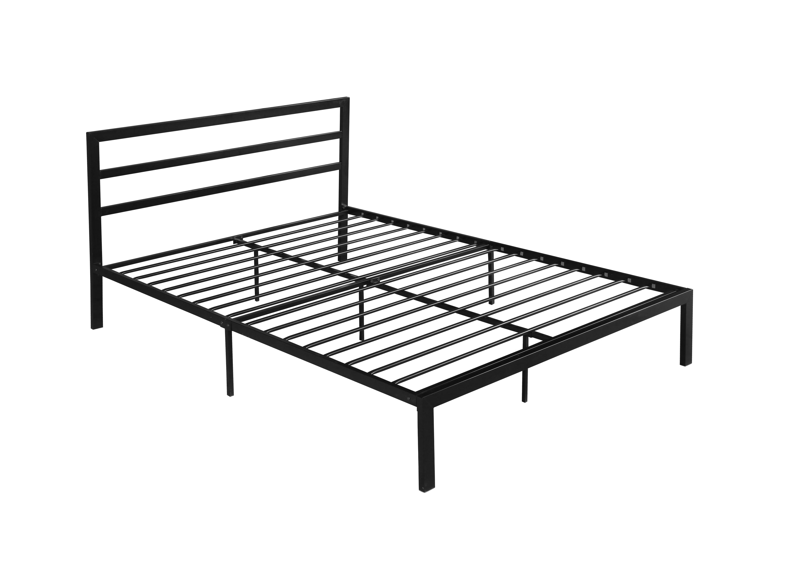 Queen Size Metal Bed Frame with Headboard Black Queen Size Metal Bed Frame with Headboard Black