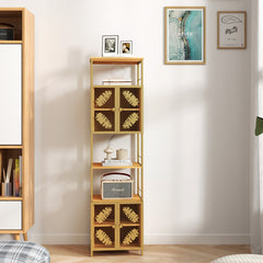 Tall Storage Cabinet with Open Shelves & 2 Doors