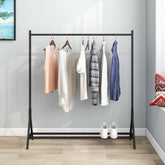 Freestanding Garment Rack, Single Pole, Black