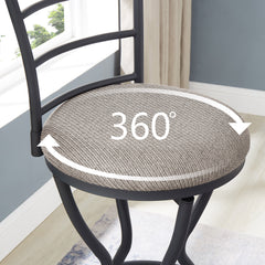 3-Piece Bar Table Set, Industrial Counter Height with Fabric Seat