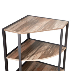 4-Tier Corner Bookshelf, Space-Saving Open Shelf