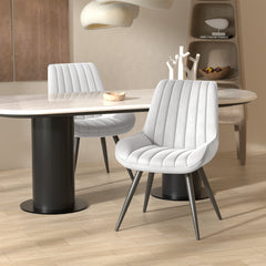 Modern Faux Leather Dining Chair with Soft Urethane Cushion High Back Chair Set of 2 or 4 FU01043