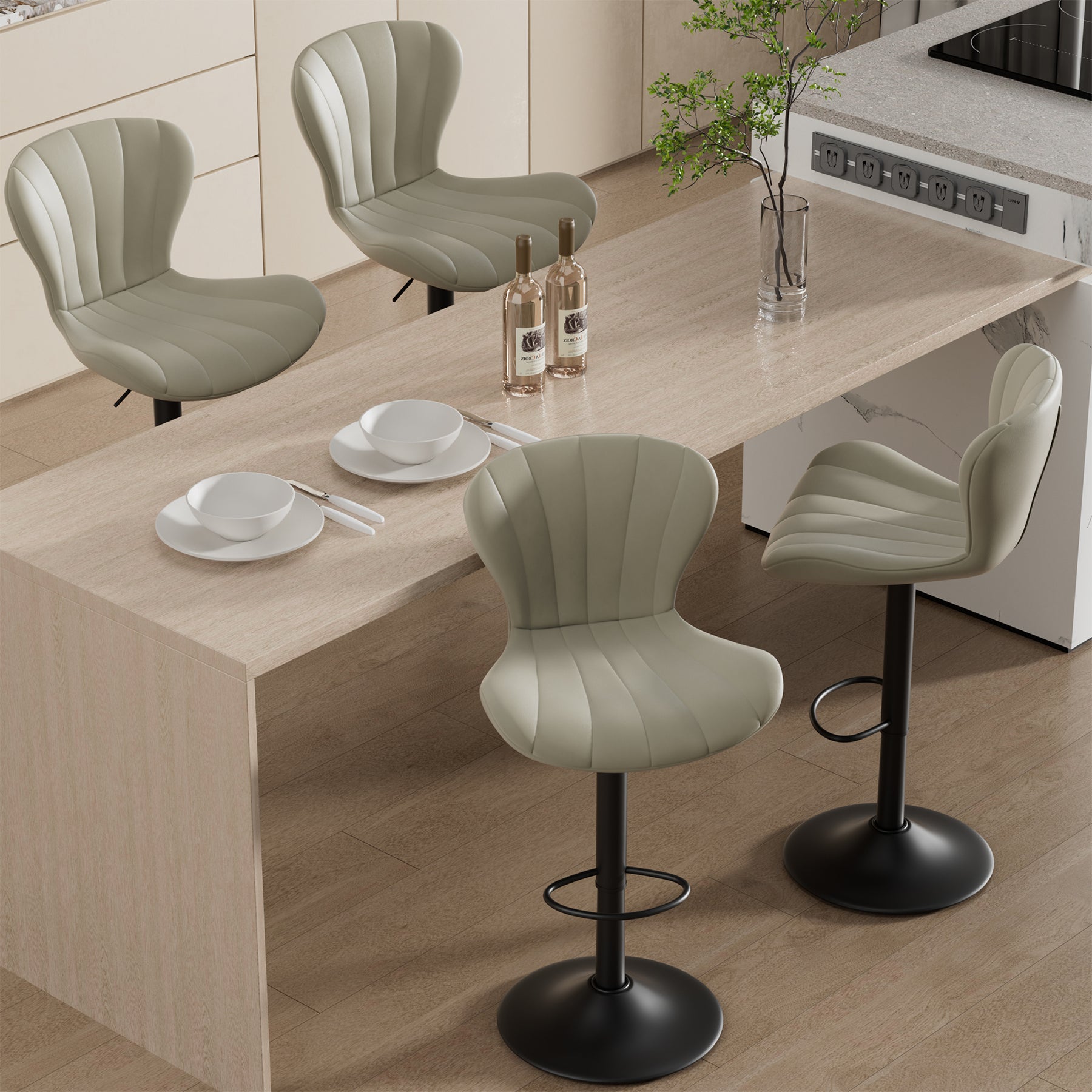 Stylish Faux Leather Bar Chair with Adjustable Height and Footrest - Perfect for Home or Commercial Use FU01052 Stylish Faux Leather Bar Chair with Adjustable Height and Footrest - Perfect for Home or Commercial Use FU01052