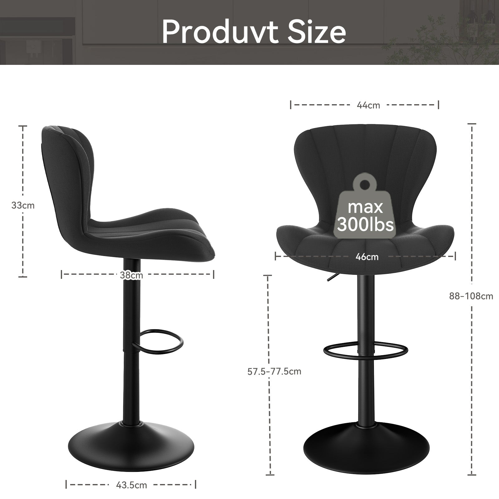 Stylish Faux Leather Bar Chair with Adjustable Height and Footrest - Perfect for Home or Commercial Use FU01052 Stylish Faux Leather Bar Chair with Adjustable Height and Footrest - Perfect for Home or Commercial Use FU01052