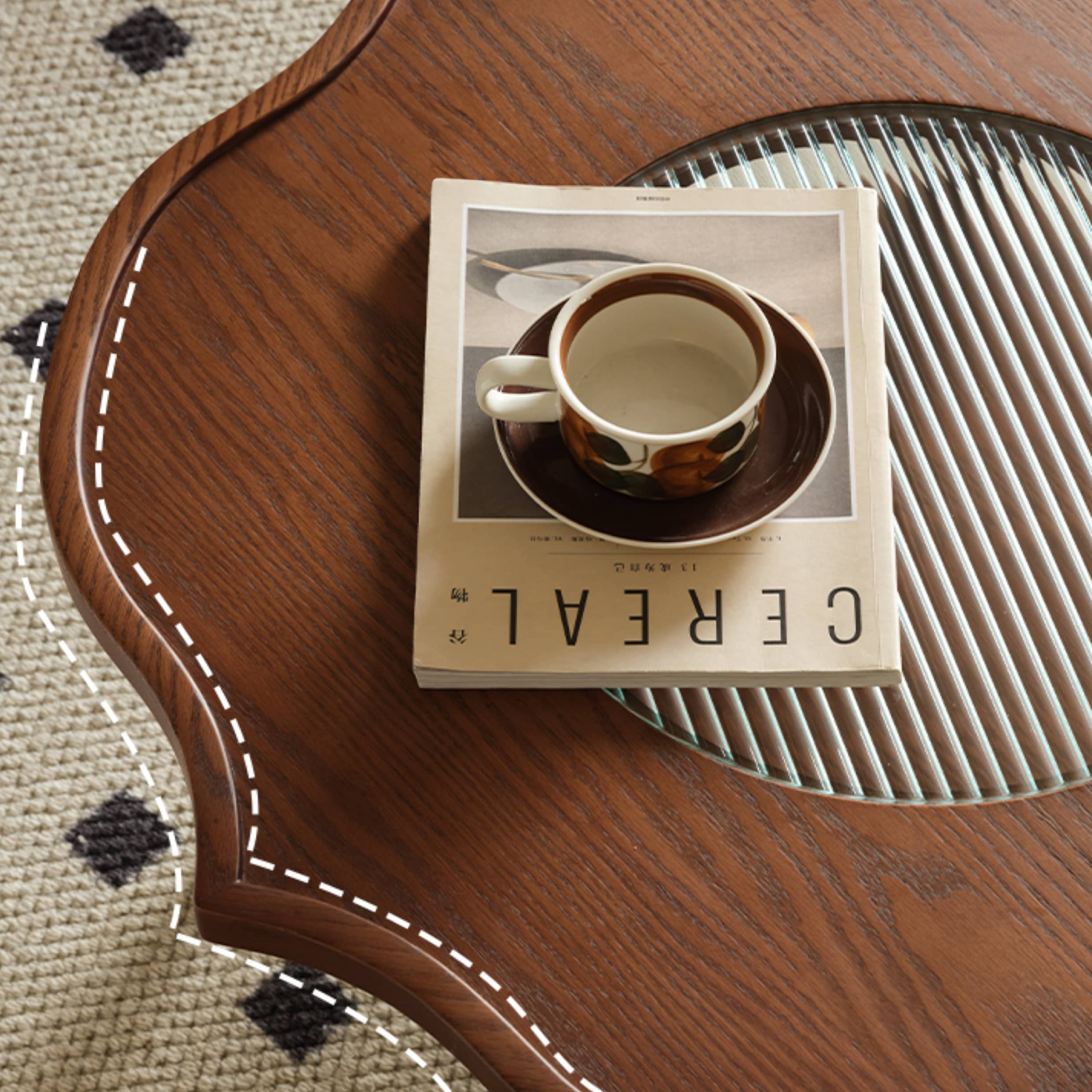 Petal Coffee Table with Two-Tier for storage - Modern for Stylish Living Rooms Hersa-1631 Petal Coffee Table with Two-Tier for storage - Modern for Stylish Living Rooms Hersa-1631