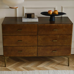 Stunning Red Oak Cabinet - Premium Craftsmanship in Rich Brown Finish Hersa-1637