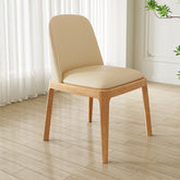 Minimalistic Ash Wood Dining Chair with Faux Leather Cushion for Diningroom jh-chair-d(xp)
