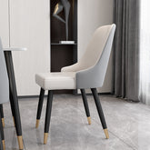 Minimalistic Ash Wood Dining Chair with Faux Leather Upholstery - Modern Elegance for Diningroom jh-chair-a(xp)
