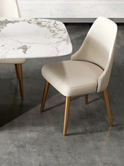 Modern Faux Leather Dining Chair with Stainless Steel Frame for Diningroom (Set of 2) jh-chair-b(xp)