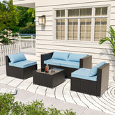 Stylish Rattan Outdoor Sofa Set for Patio, Porch, or Garden PA01001