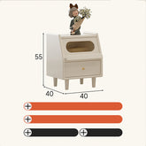 Stylish White Rubber Wood Nightstand with Glass & Ash Wood Accents hglna-1457