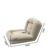 Cozy Light Brown Lazy Sofa with adjustable Back & Soft Foam Filling - Perfect for All Your Rooms fsx-996