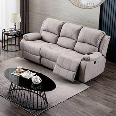 Modern 3-Seater Recliner Sofa - Multi-Color Fabric Design for Living Room fykl-442
