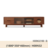 Sleek TV Stand | Ash Wood Construction | Modern Entertainment Center | Sturdy & Stylish H92N01