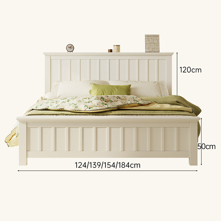 Stylish Beige Bed Frame | Durable Rubber Wood & Solid Wood Construction hglna-1448 Stylish Beige Bed Frame | Durable Rubber Wood & Solid Wood Construction hglna-1448