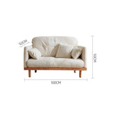 Luxury Beige Corduroy Sofa with Natural Goose Down Cushions and Oak Pine Wood Frame hmyf-1270