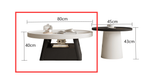 Modern Round Coffee Table in Elegant White and Black Finish with Storage - Perfect for Stylish Living Room hjl-1226