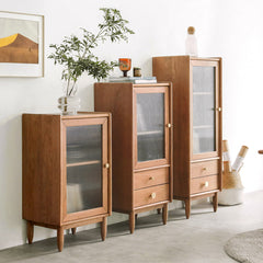 Modern Cherry Wood Cabinets with Drawer for Storage - Perfect Storage Solutions for Your Home Y17M01