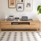 Solid Red Oak TV Stand - Durable & Stylish Entertainment Center Y9031