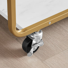 6-Tier Bar Cart, Retro Wine Rack with Glass Holder for Kitchen