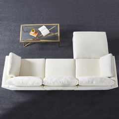 modular sofa whitechenille fabric, simple and grand, the seat and back is very soft. this is also a KNOCK DOWN sofa