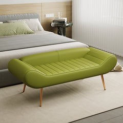57" Green Velvet Bed Bench for Bedside or Porch Addition - Elegant Sofa Bench for Your Home