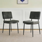 White Linen Bar Chair with Gold Plated Legs (Set of 2)