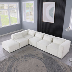 modular sofa BEIGE chenille fabric, simple and grand, the seat and back is very soft. this is also a KNOCK DOWN sofa