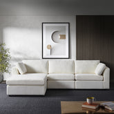modular sofa whitechenille fabric, simple and grand, the seat and back is very soft. this is also a KNOCK DOWN sofa