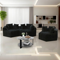 54''L Chenille Sponge single sofa,No Assembly Required,Fluffy Modern Sleeper Chair for Living room, Bedroom, Lounge and Projection Room