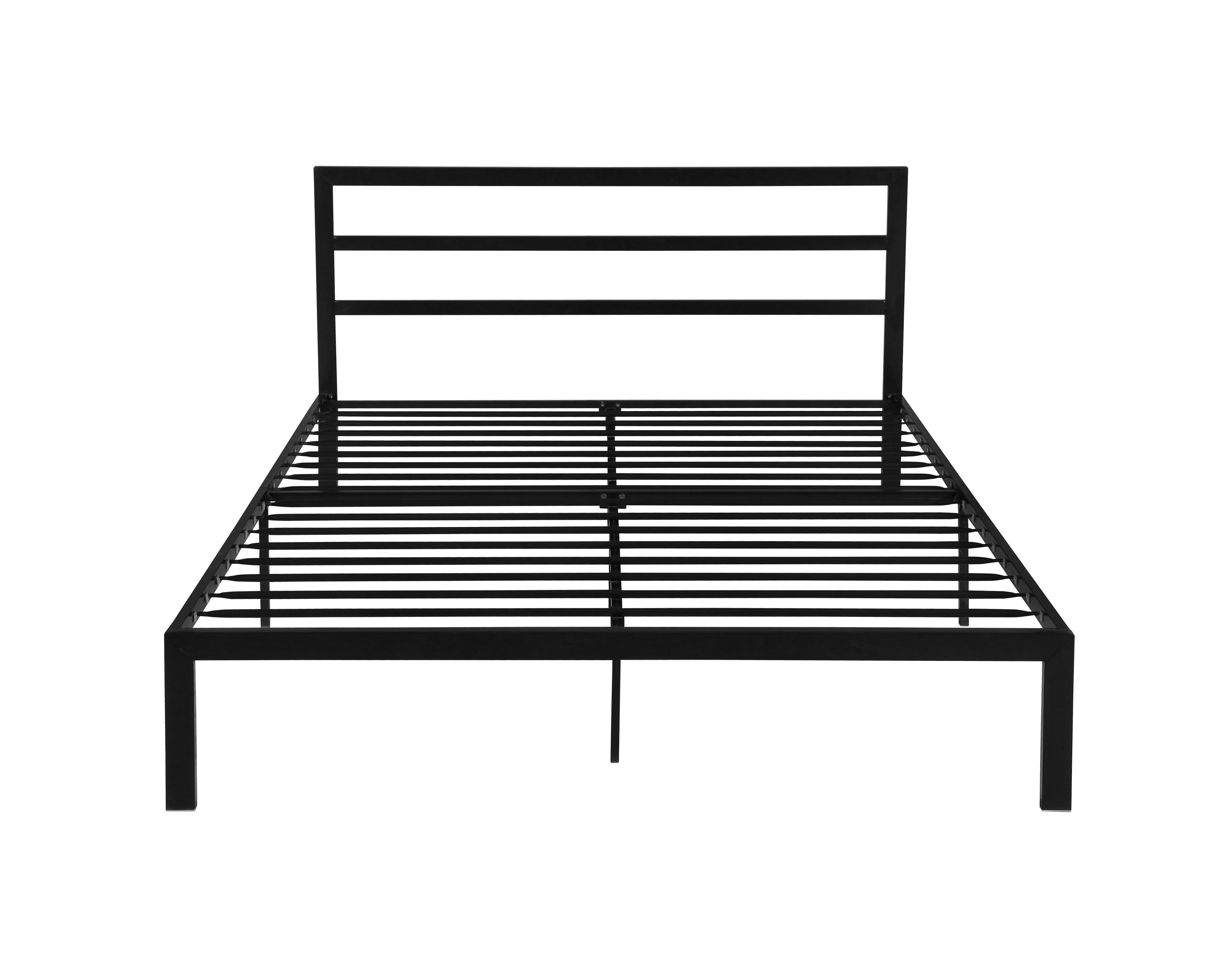 Queen Size Metal Bed Frame with Headboard Black Queen Size Metal Bed Frame with Headboard Black
